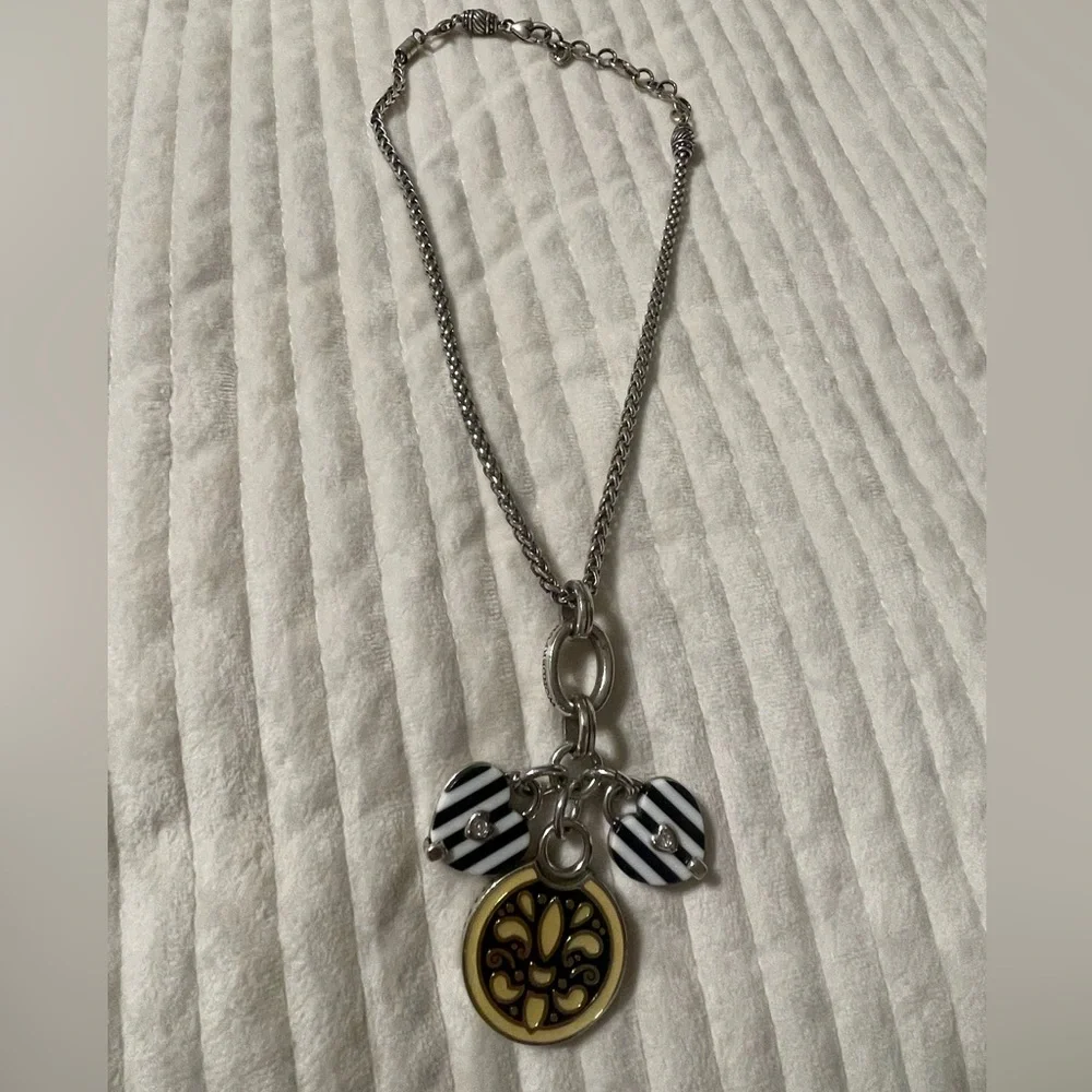 Brighton Silver Necklace with Black, White and Yellow Charms - Picture 2 of 7